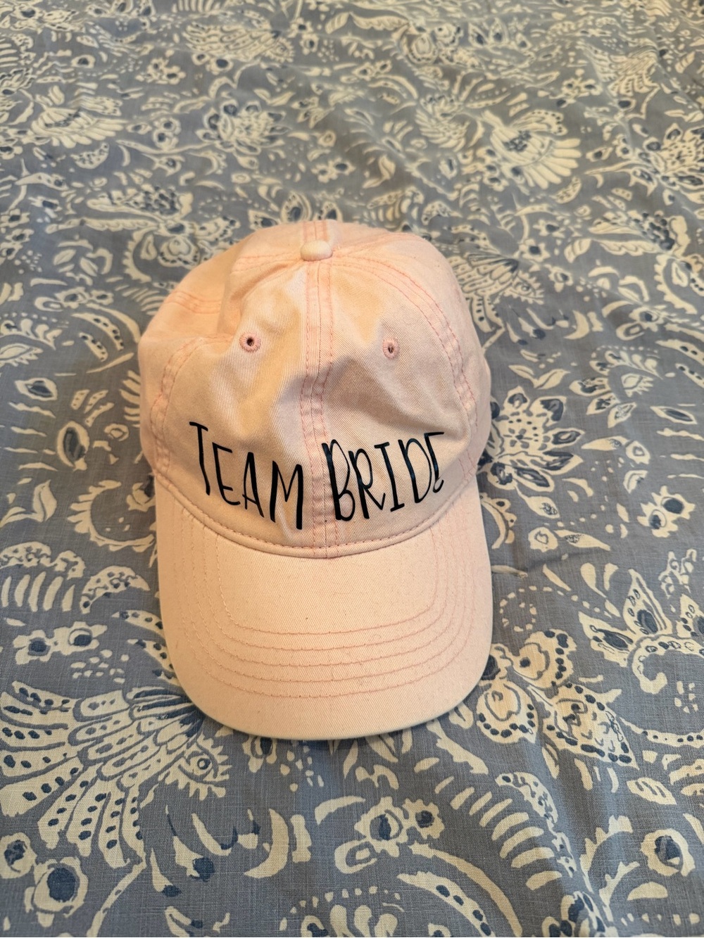 Pale Pink 'Team Bride' Baseball Hat